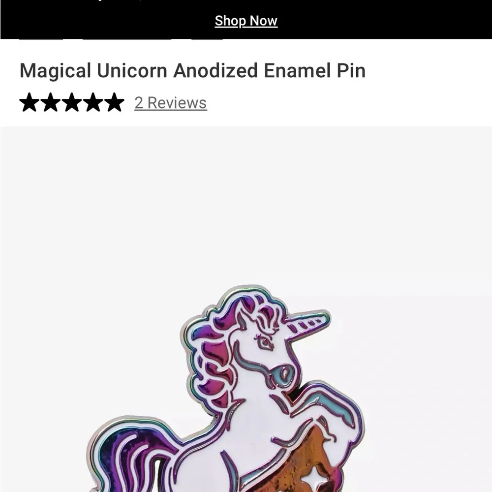 Magical Unicorn blue & white trading lapel backpack pin